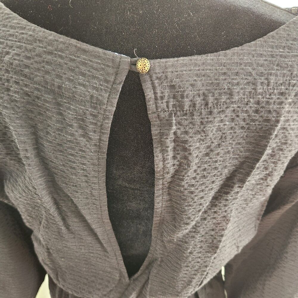 Black Women's Tie-Waist Jumpsuit - Picture 10 of 13
